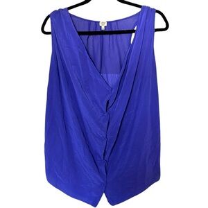 Wilfred Artizia Silk Button Front Drape Tank Top